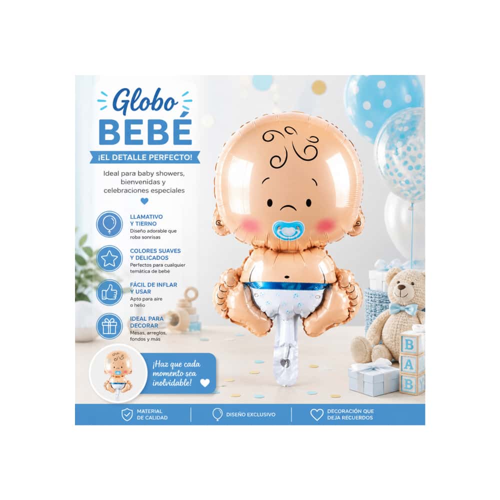 Globo de bebé varón 26.8" Balloon - Miniatura 3