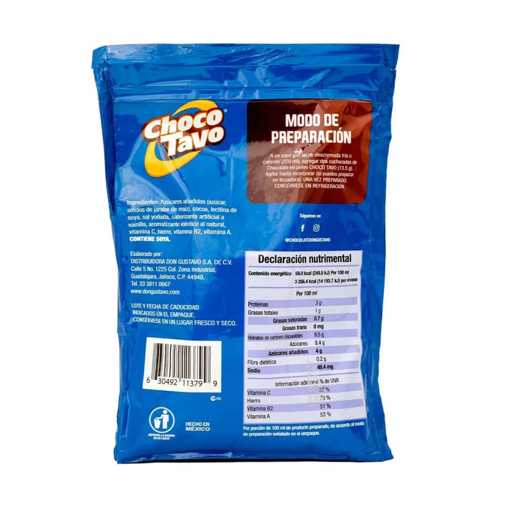 Chocolate en polvo Choco Tavo (350 g / 12.35 oz) - Miniatura 3