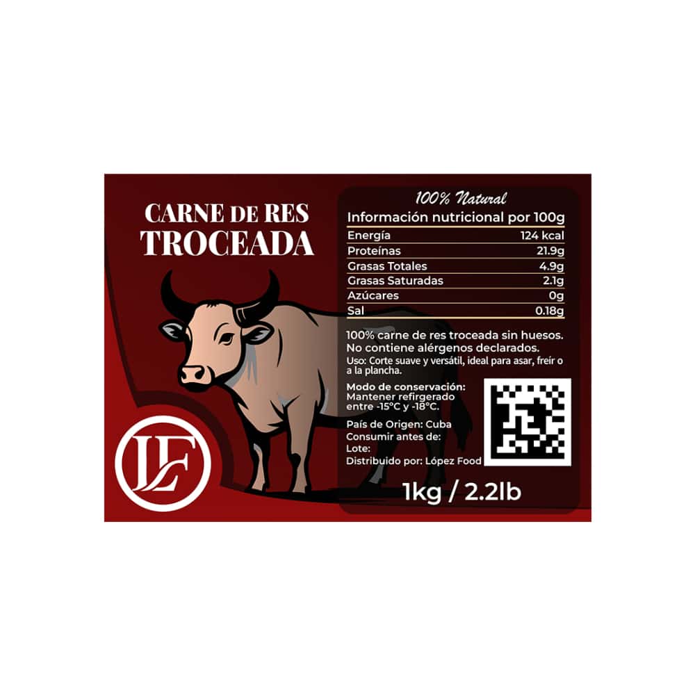 Carne de res troceada LF (1 kg / 2.2 lb) - Miniatura 3
