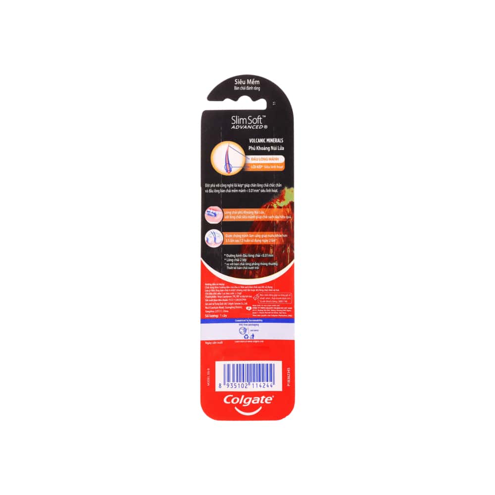 Cepillo de dientes con cerdas suaves Advanced Volcanic Colgate - Miniatura 3