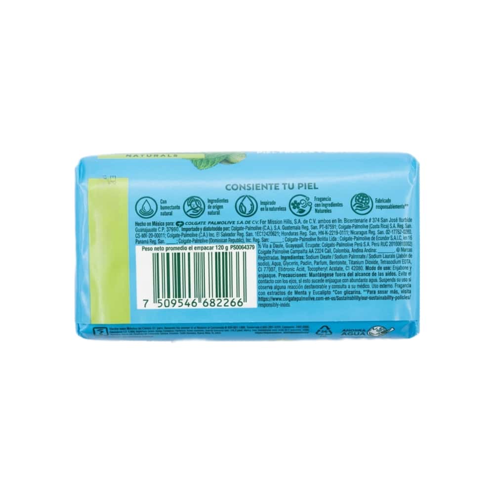 Jabón de tocador naturals sensación humectante menta y eucalipto Palmolive (120 g / 4.23 oz) - Miniatura 2