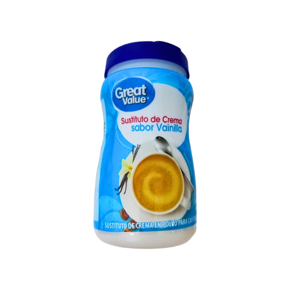 Sustituto de crema en polvo para café sabor vainilla Great Value (160 g / 5.6 oz) - Miniatura 1