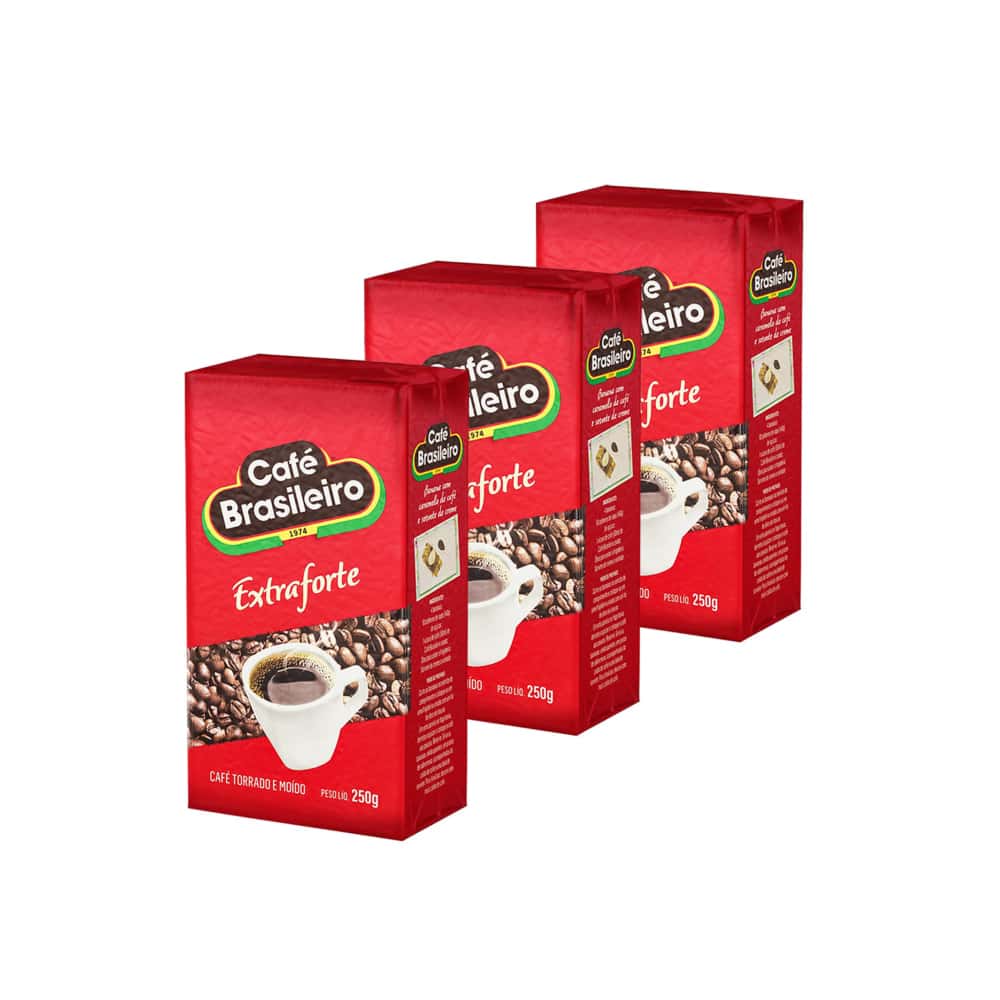 Café extra fuerte Brasileiro (3 x 250 g / 8.8 oz) - Miniatura 1