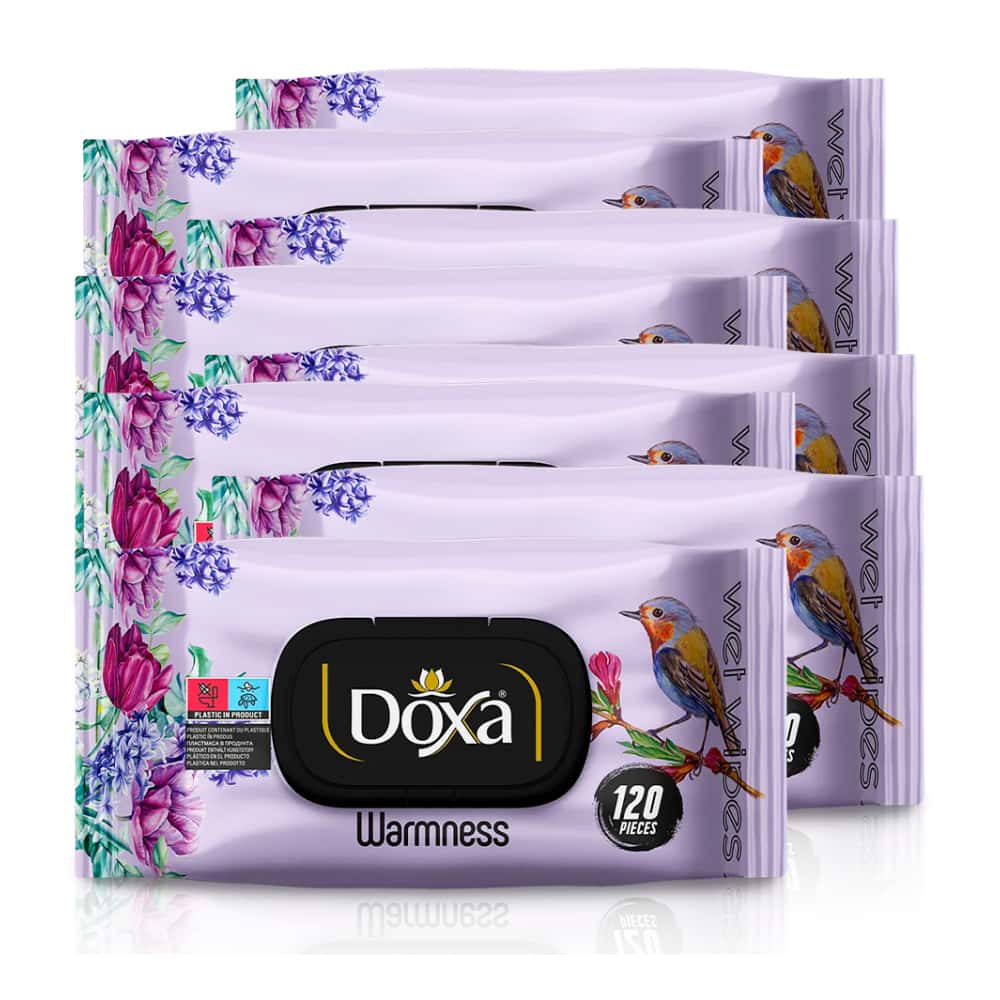 Toallitas húmedas con aroma cálido Doxa (8 x 120 U) - Miniatura 1