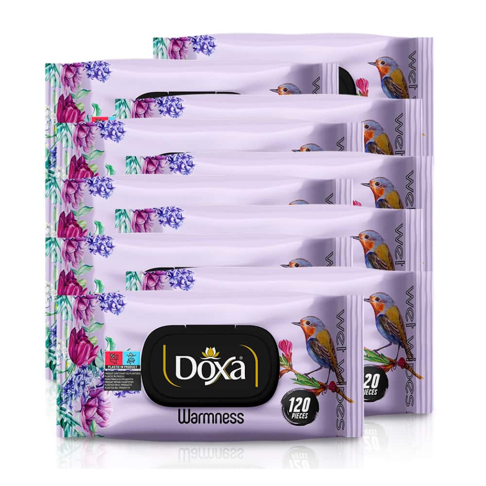 Toallitas húmedas con aroma cálido Doxa (10 x 120 U) - Miniatura 1
