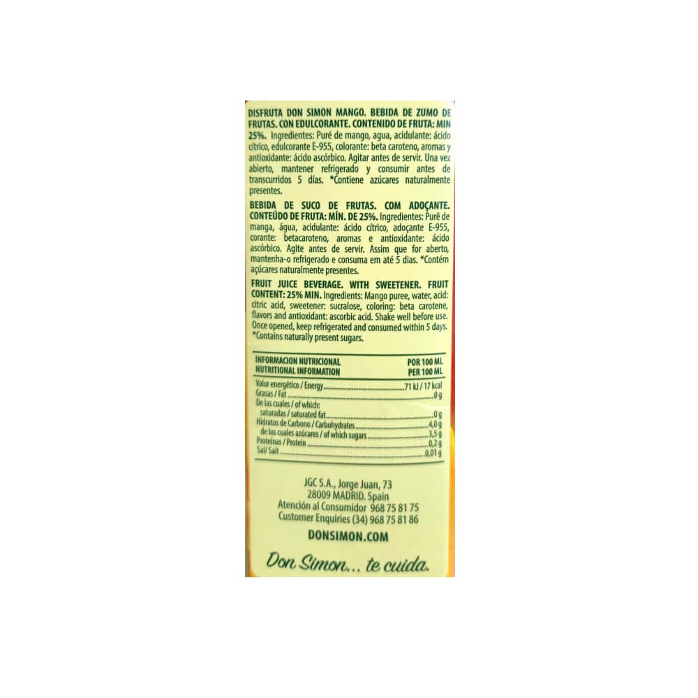 Jugo de mango Don Simon (6 x 1 L) - Miniatura 3