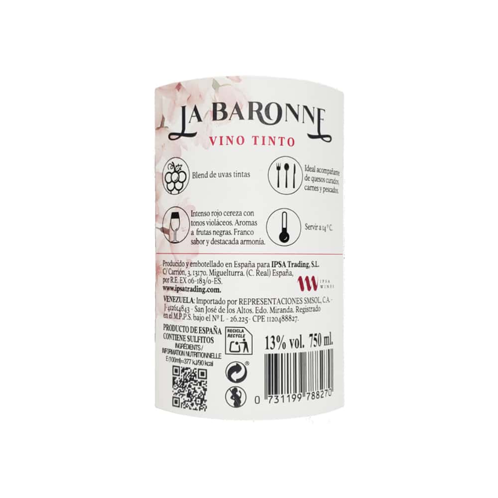 Vino tinto La Baronne (750 ml) - Miniatura 4