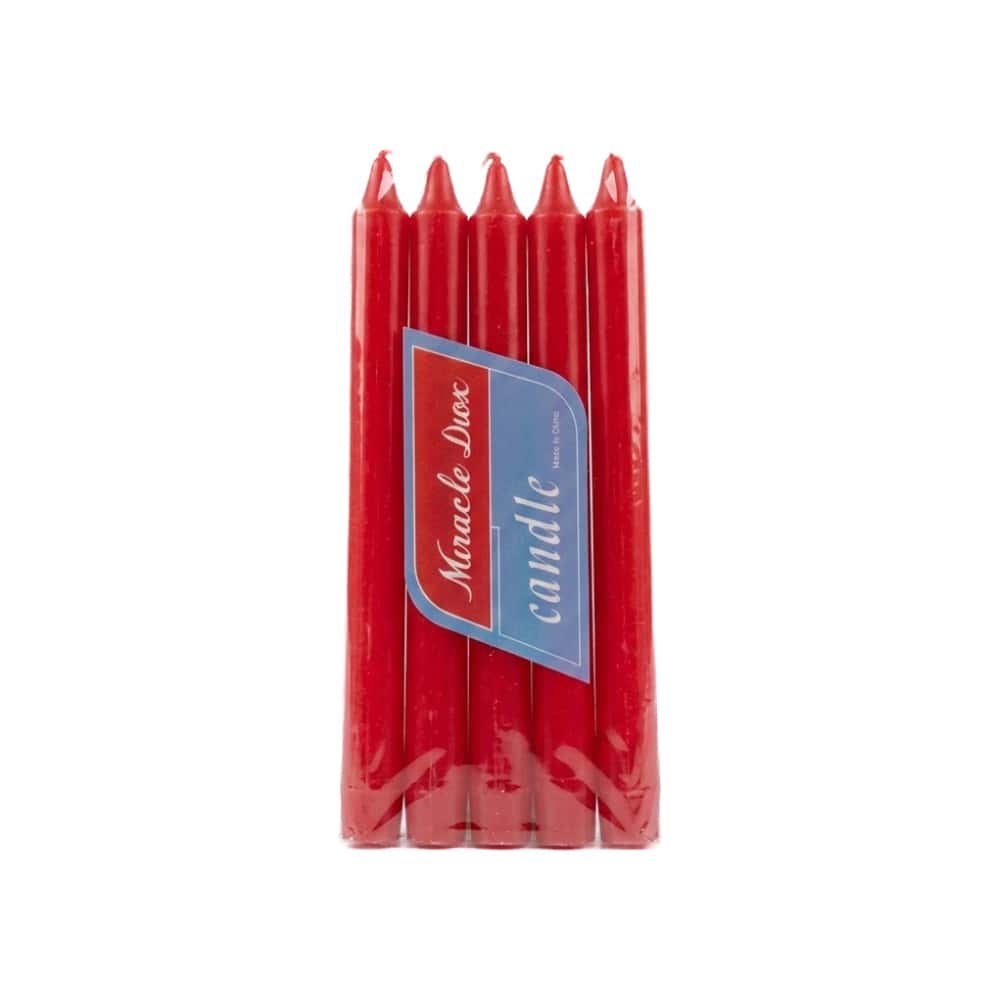 Velas color rojo Miracle Diox (10 U) - Miniatura 2