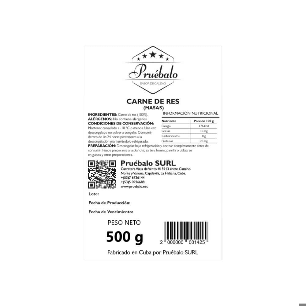 Masas de res Pruébalo (500 g / 1.1 lb) - Miniatura 2