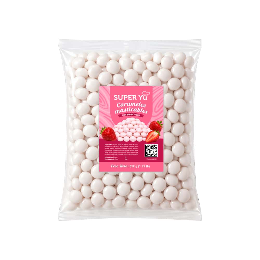 Bolsa de caramelos masticables con sabor fresa Super Yu (812 g / 1.79 lb) - Miniatura 2