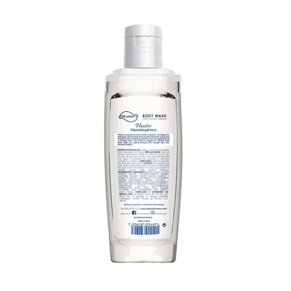 Jabón líquido corporal neutro Blumen (100 ml / 3.4 fl oz) - Miniatura 3
