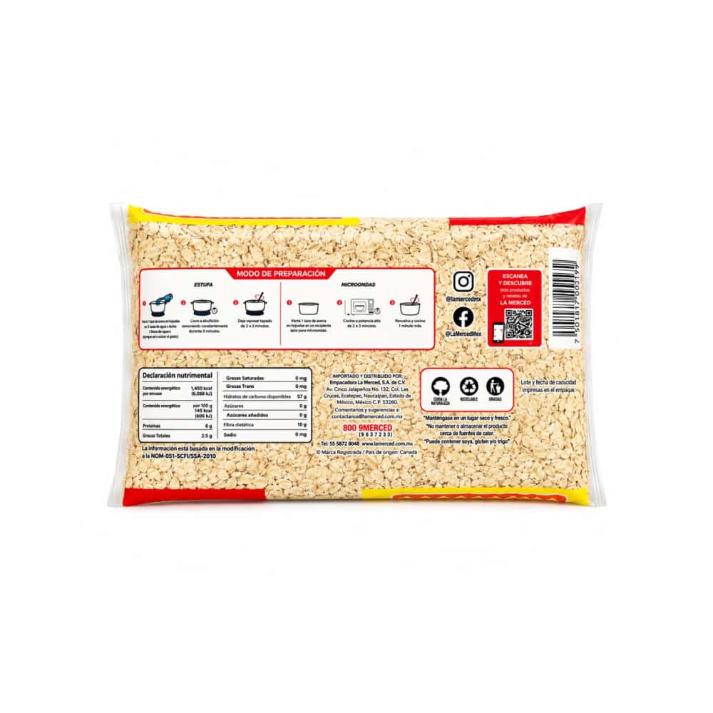 Avena en hojuelas La Merced (1 kg / 2.20 lb) - Miniatura 2
