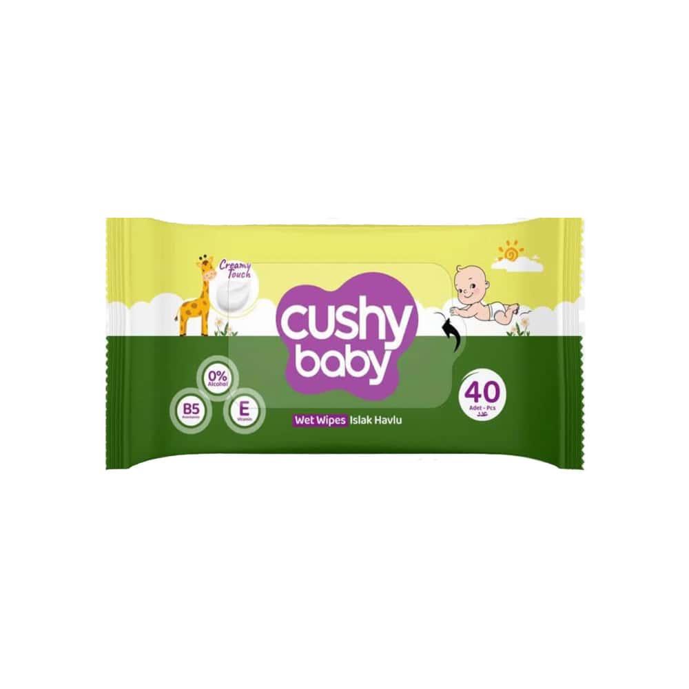 Toallitas húmedas para bebé Cushy Baby Creamy Touch (40 U) - Miniatura 1