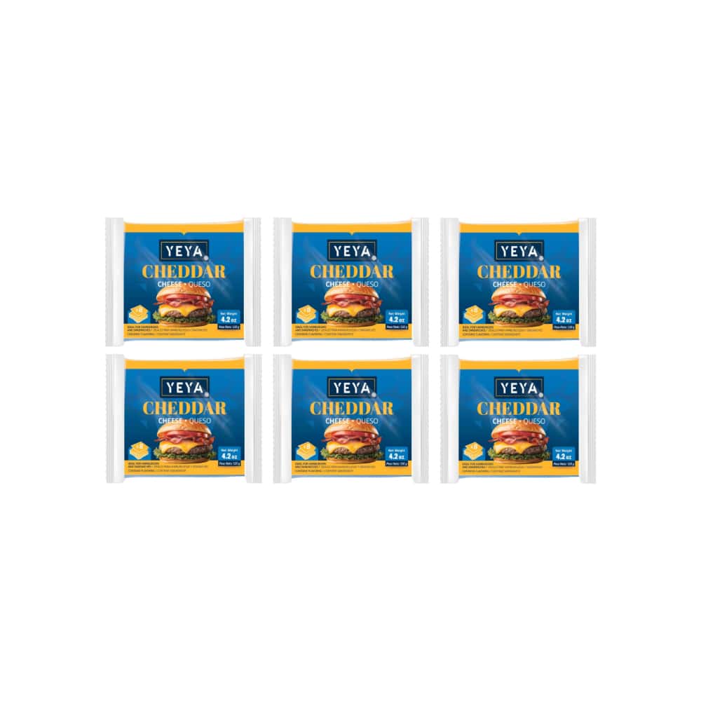 Queso cheddar YEYA (6 x 120 g / 4.2 oz) - Miniatura 1