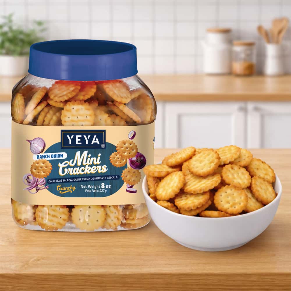 Galleticas saladas sabor crema de hierbas y cebolla YEYA (227 g / 8 oz) - Miniatura 4