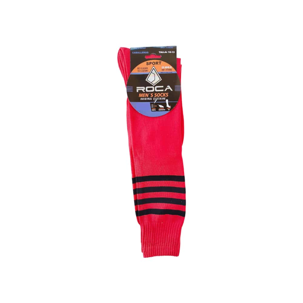 Par de medias de fútbol color rojo Roca (Talla 10 - 13) - Miniatura 2