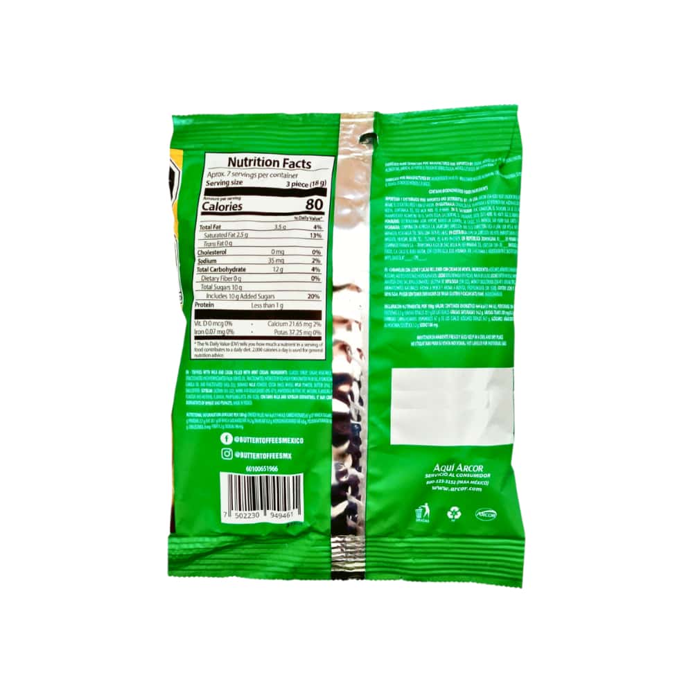 Caramelos con leche y cacao rellenos con crema de menta Arcor (126 g / 4.4 oz) - Miniatura 7