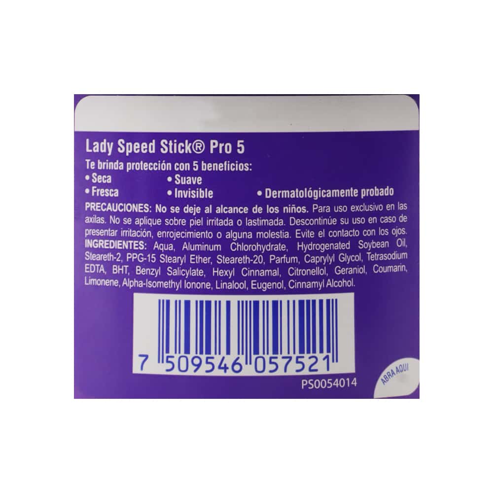 Desodorante Roll On Lady Speed Stick Pro5 (50 ml / 1.69 oz fl) - Miniatura 5