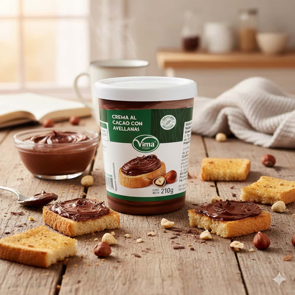 Crema de cacao con avellanas Vima Foods (2 x 210 g / 7.41 oz) - Miniatura 4