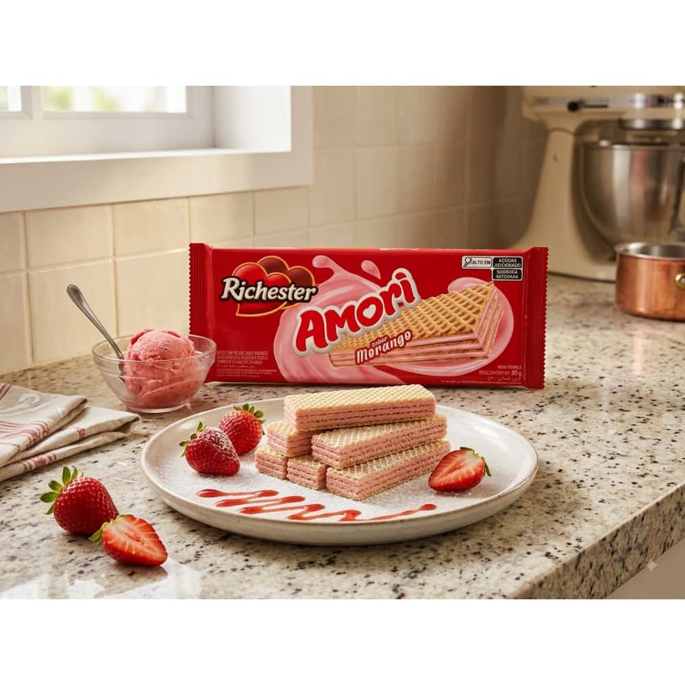 Sorbetos con relleno sabor fresa Amori Richester (80 g / 2.82 oz) - Miniatura 4
