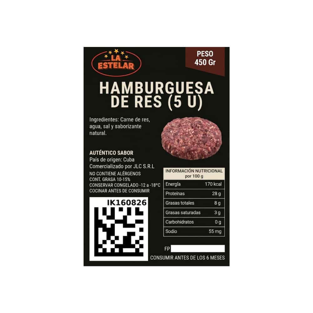 Hamburguesas de res La Estelar (450 g / 15.8 oz) - Miniatura 2