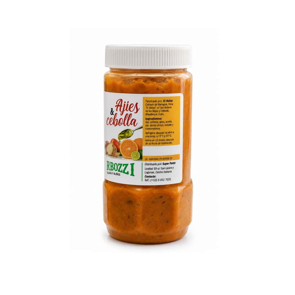 Ajo, ajíes y cebolla molidos en aceite Sabrozzi (500 g / 1.1 lb) - Miniatura 2