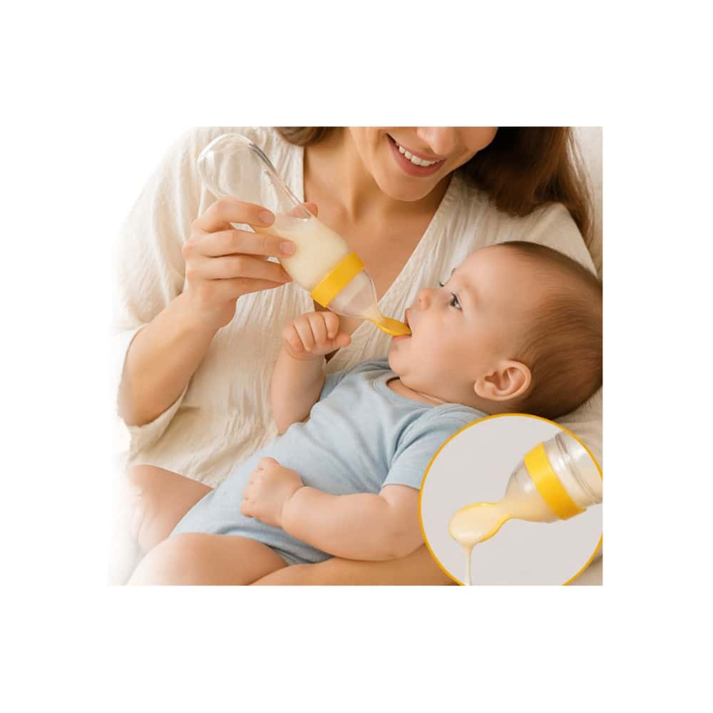 Biberón dosificador para alimentación de bebés – amarillo Baby Luna - Miniatura 5