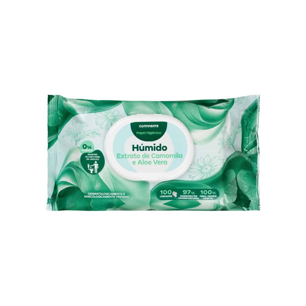 Papel higiénico húmedo con manzanilla y aloe vera Continente (100 U) - Miniatura 1