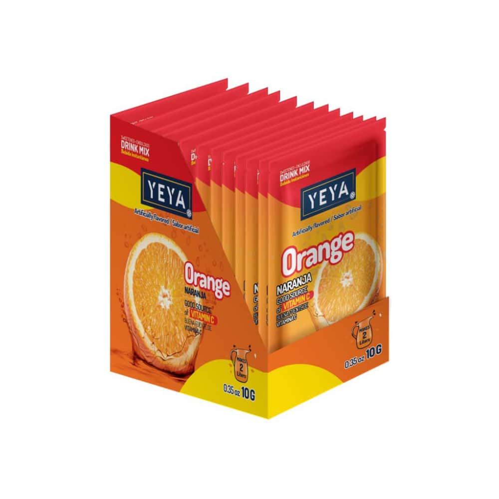 Refresco instantáneo sabor naranja YEYA (26 x 10 g / 0.35 oz) - Miniatura 1