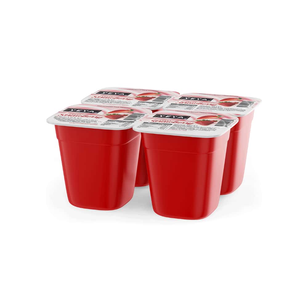 Yogurt pasteurizado sabor a fresa YEYA (4 x 125 g / 4.41 oz) - Miniatura 2