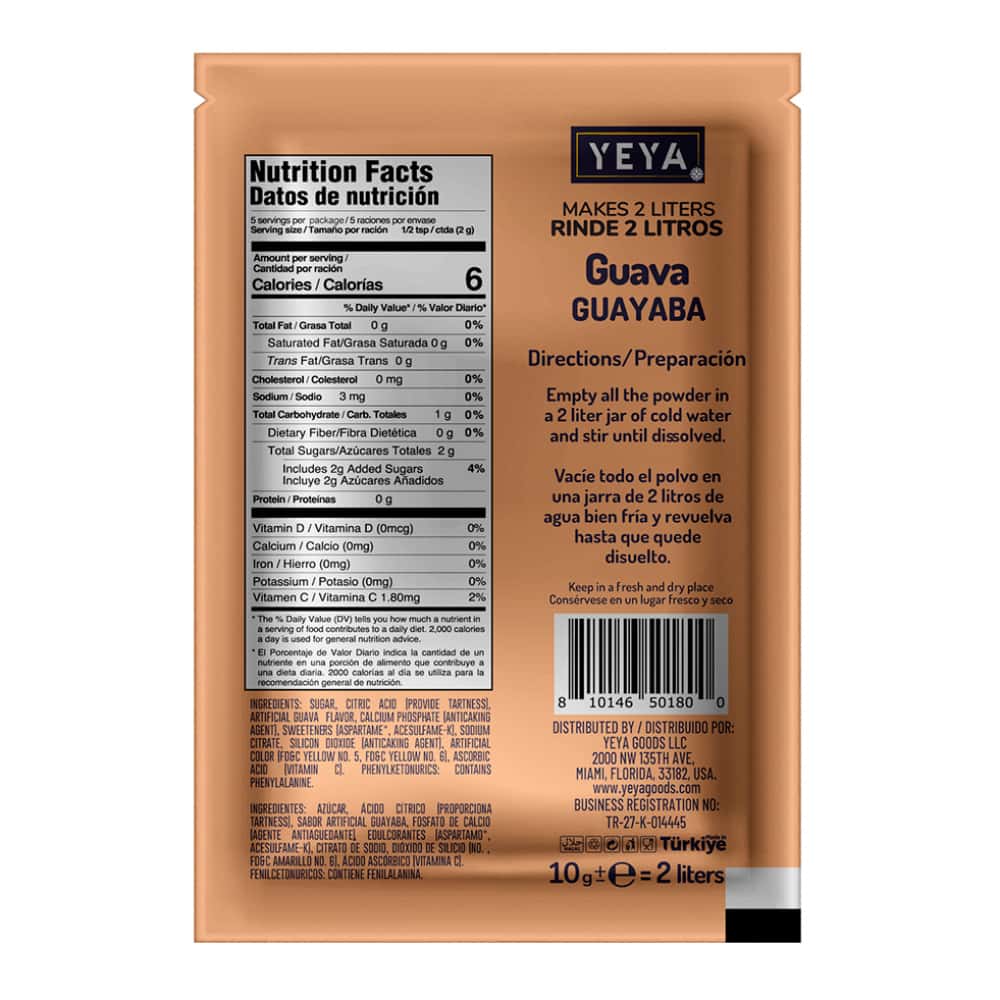 Refresco instantáneo sabor guayaba YEYA (10 g / 0.35 oz) - Miniatura 2