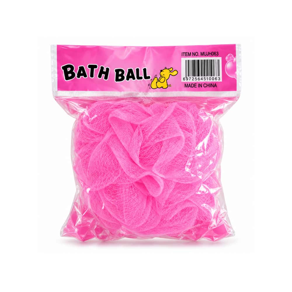 Esponja de baño tipo malla rosada Mujinhua - Miniatura 2