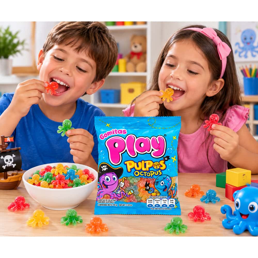 Gomitas de gelatina con forma de pulpo Play (45 g / 1.59 oz) - Miniatura 3