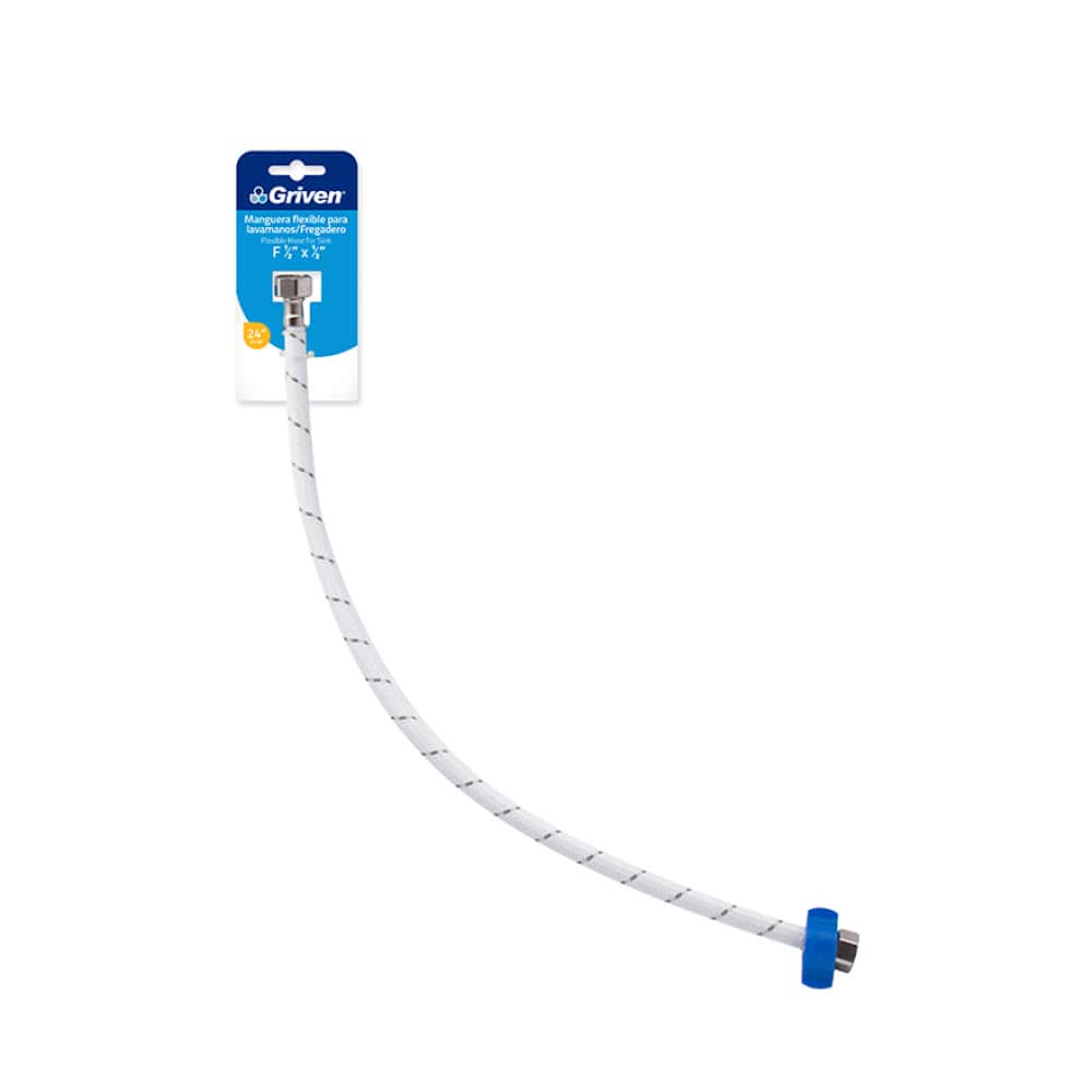 Manguera flexible - Latiguillo - de 1/2" X 1/2" X 24" Griven - Miniatura 1