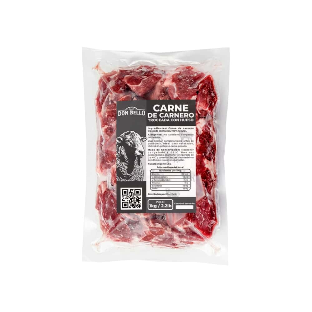 Carne de carnero troceada con hueso Don Bello (1 kg / 2.2 lb) - Miniatura 1
