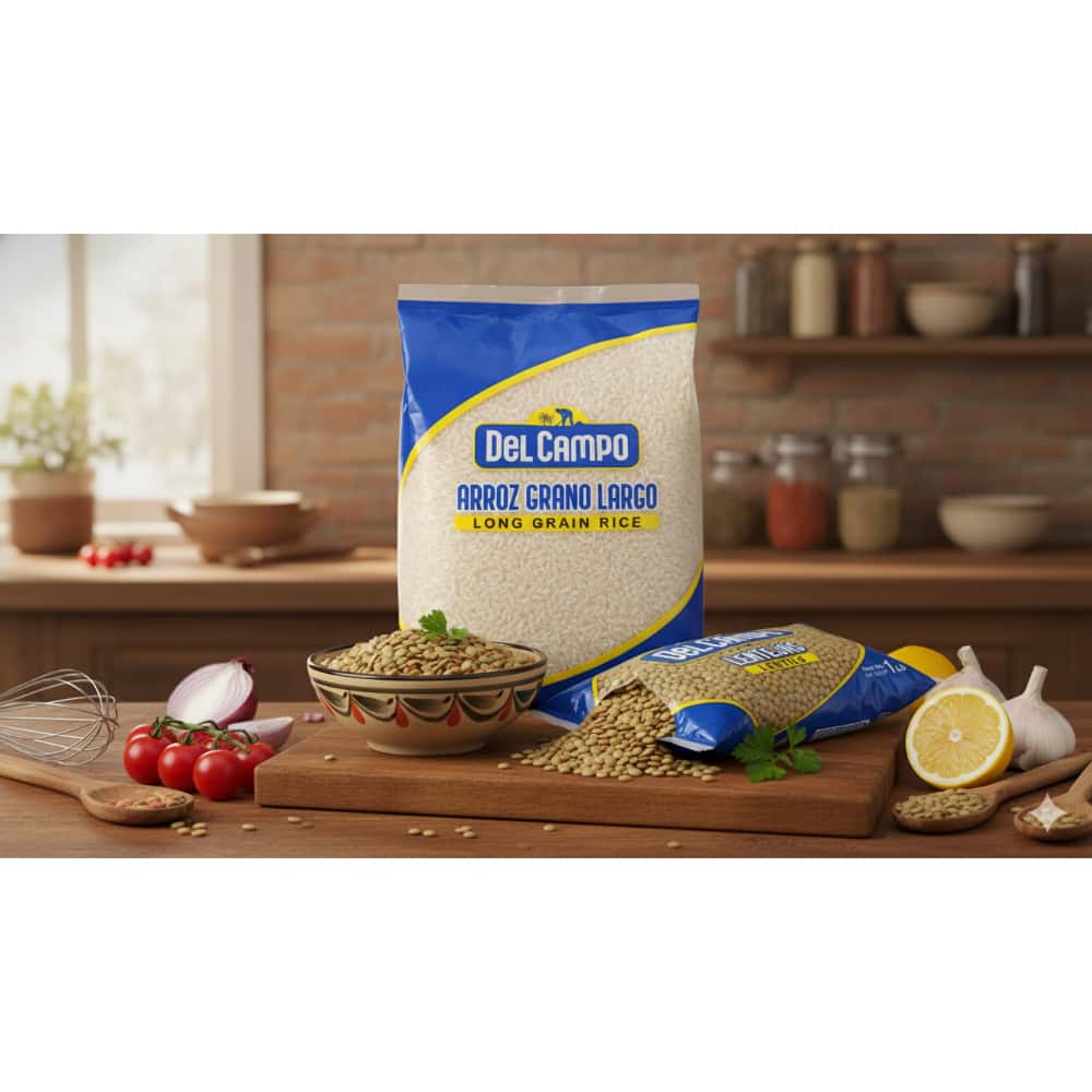 Arroz de grano largo Del Campo (2.27 kg / 5 lb) + Lentejas Del Campo (454 g / 1 lb) - Miniatura 4