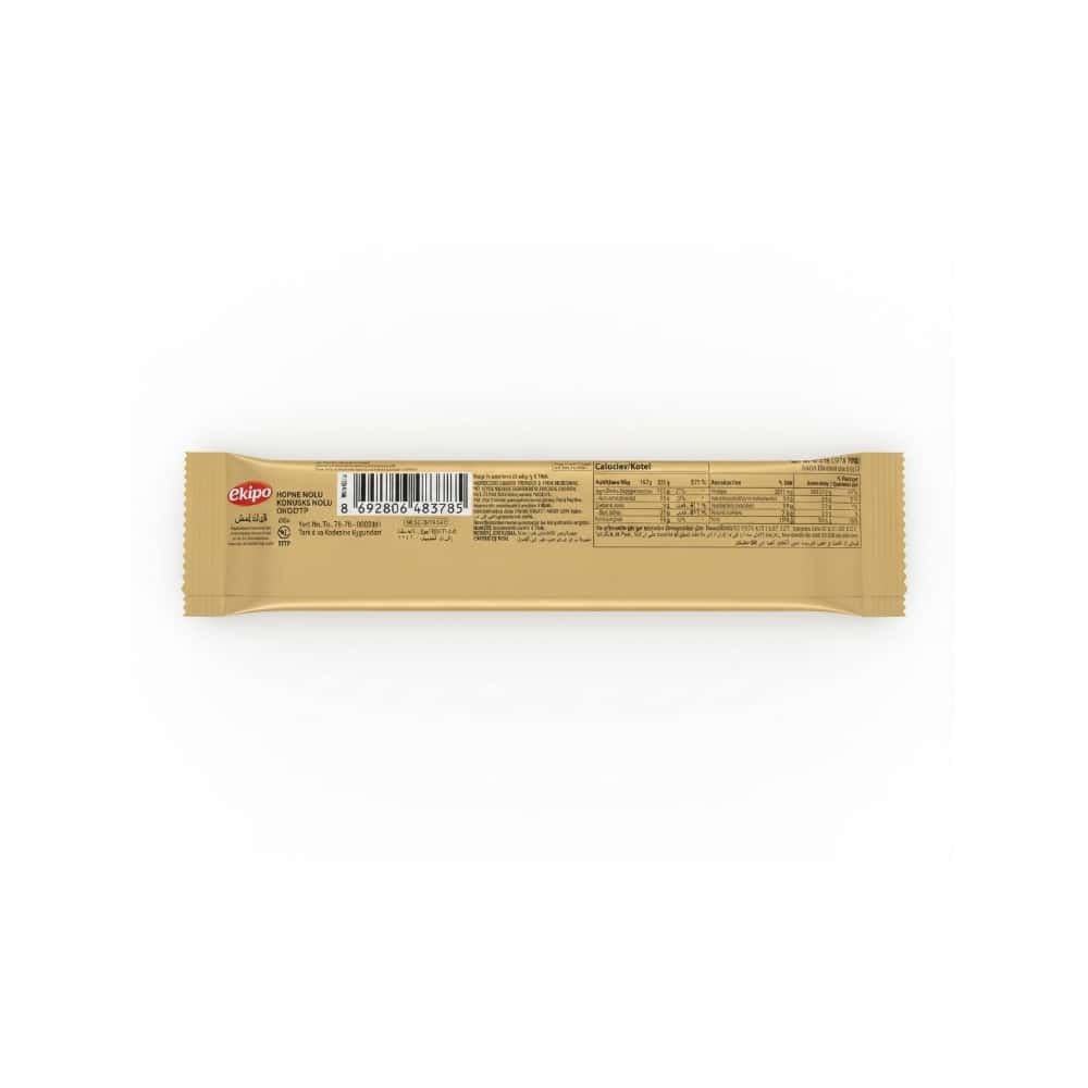 Barra de turrón de maní y caramelo cubierta de chocolate con leche Eviza Plus (50 g / 1.76 oz) - Miniatura 2