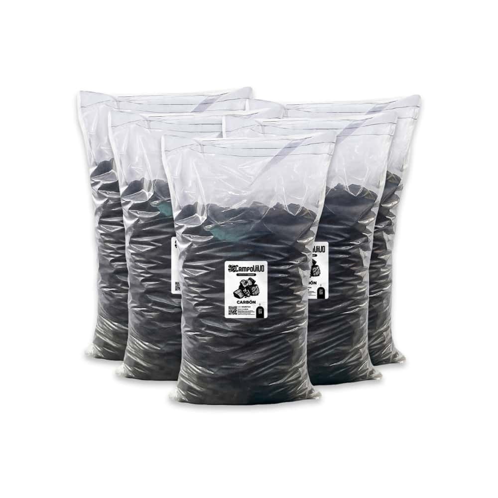 Carbón vegetal Campo Vivo (5 x 10 kg / 22 lb) - Miniatura 1