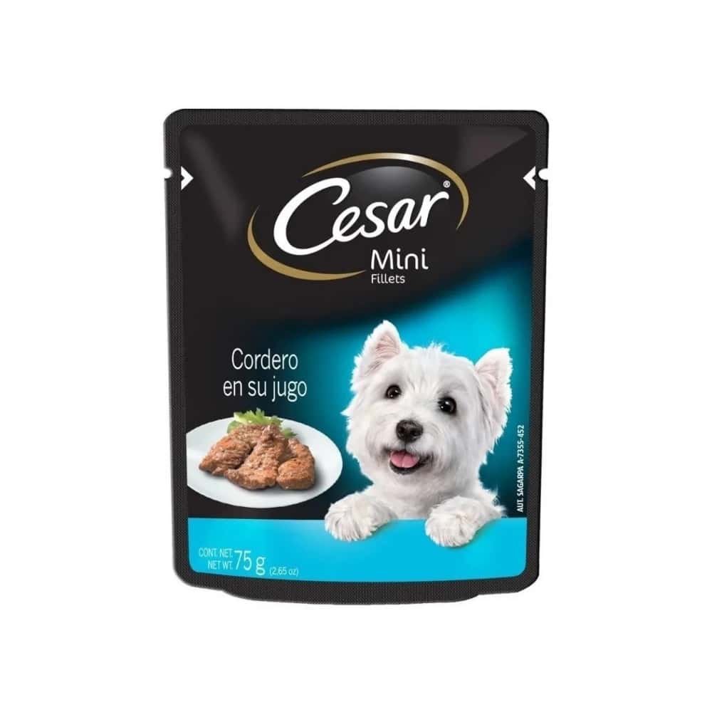 Alimento para perros cordero en su jugo Mini Fillets Cesar (75 g / 2.65 oz) - Miniatura 1