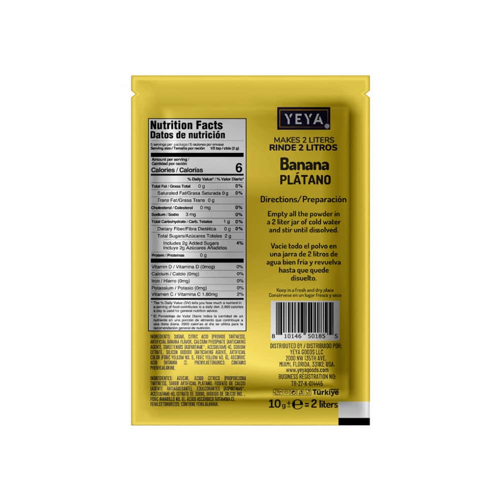 Refresco instantáneo sabor plátano YEYA (26 x 10 g / 0.35 oz) - Miniatura 2