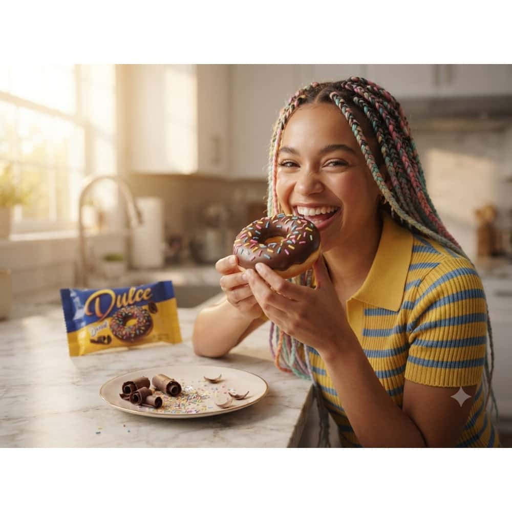 Dona cubierta de chocolate y chispas Dulce (40 g / 1.41 oz) - Miniatura 5