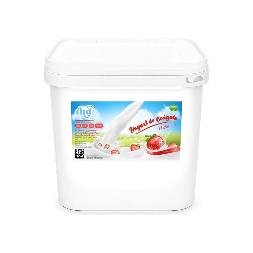 Yogurt probiótico de coágulo sabor fresa RHD (4 L) - Miniatura 1