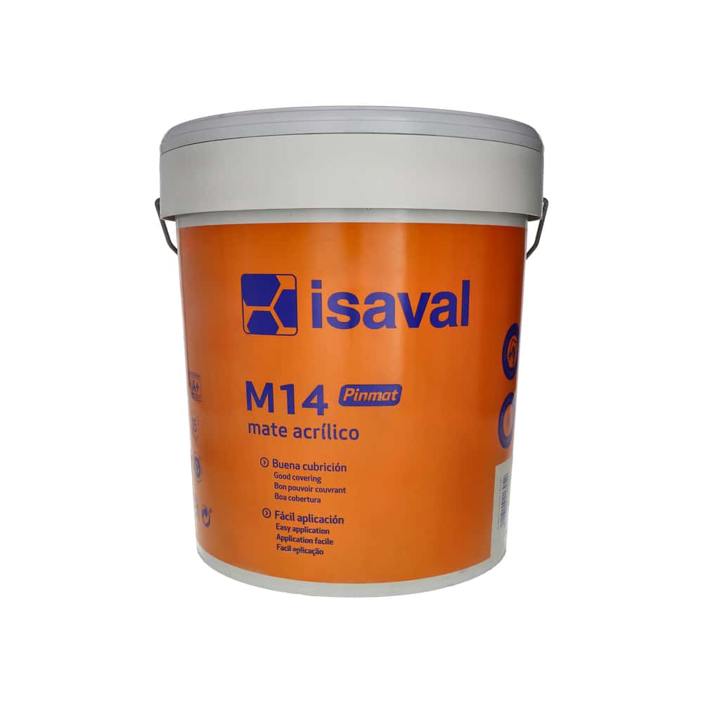 Pintura acrílica interior y exterior color blanco M14 Isaval (15 L) - Miniatura 2