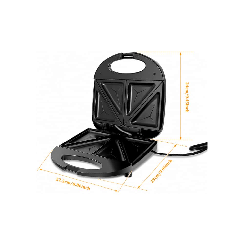 Sandwichera negra 750 W RAF R.92578S-110 - Miniatura 3