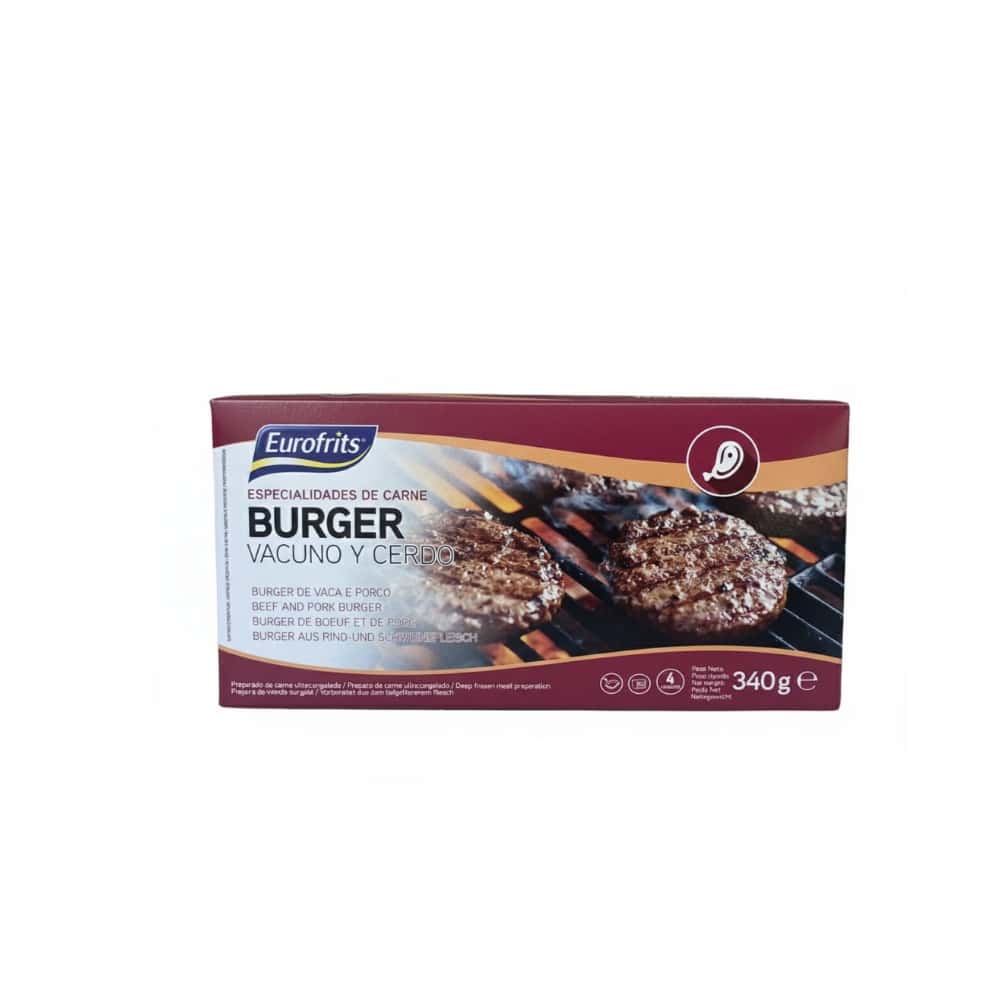 Hamburguesa mixta de vacuno y cerdo Eurofrits (340 g / 11.98 oz) - Miniatura 1