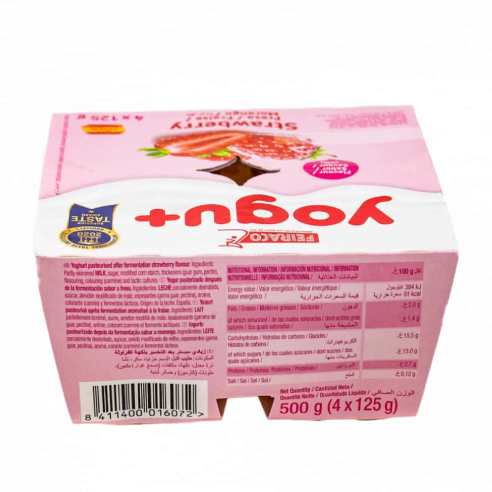 Yogur pasteurizado sabor a fresa (8 x 125 g) - Miniatura 3