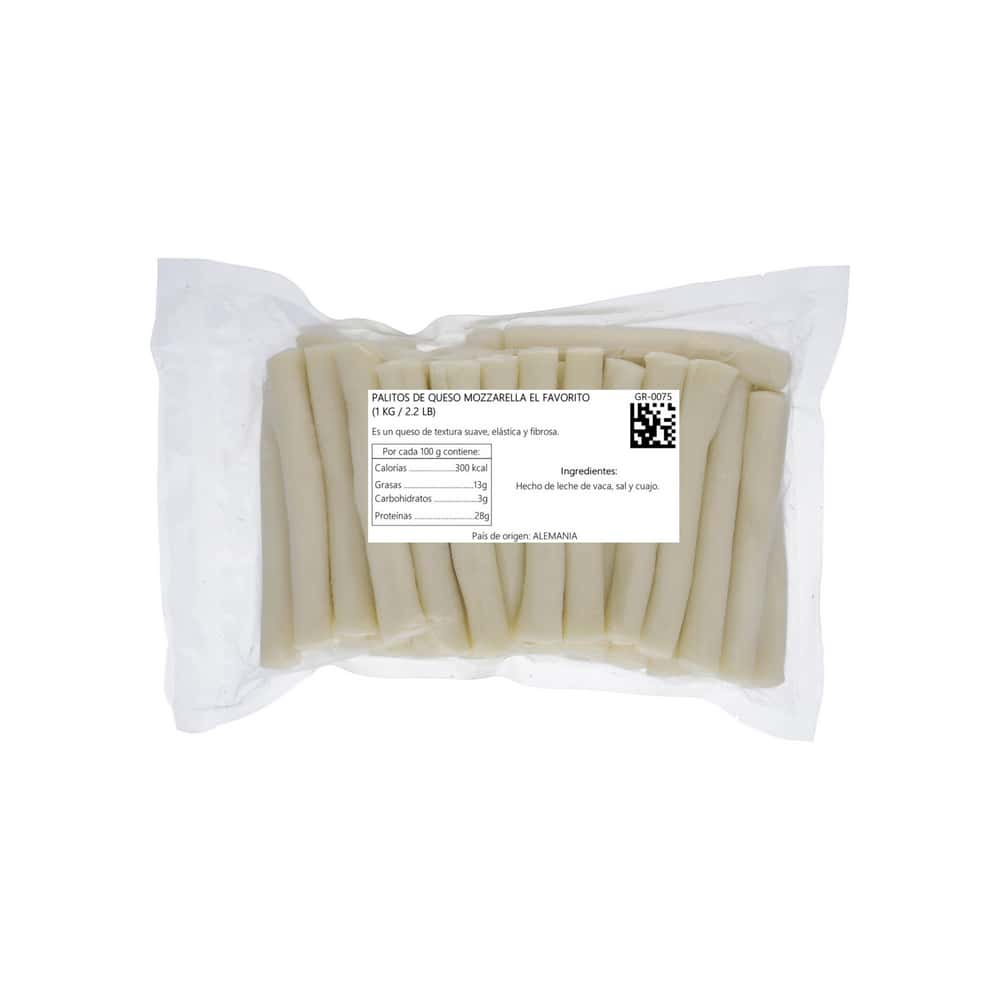 Palitos de queso mozzarella El Favorito (1 kg / 2.2 lb) - Miniatura 2