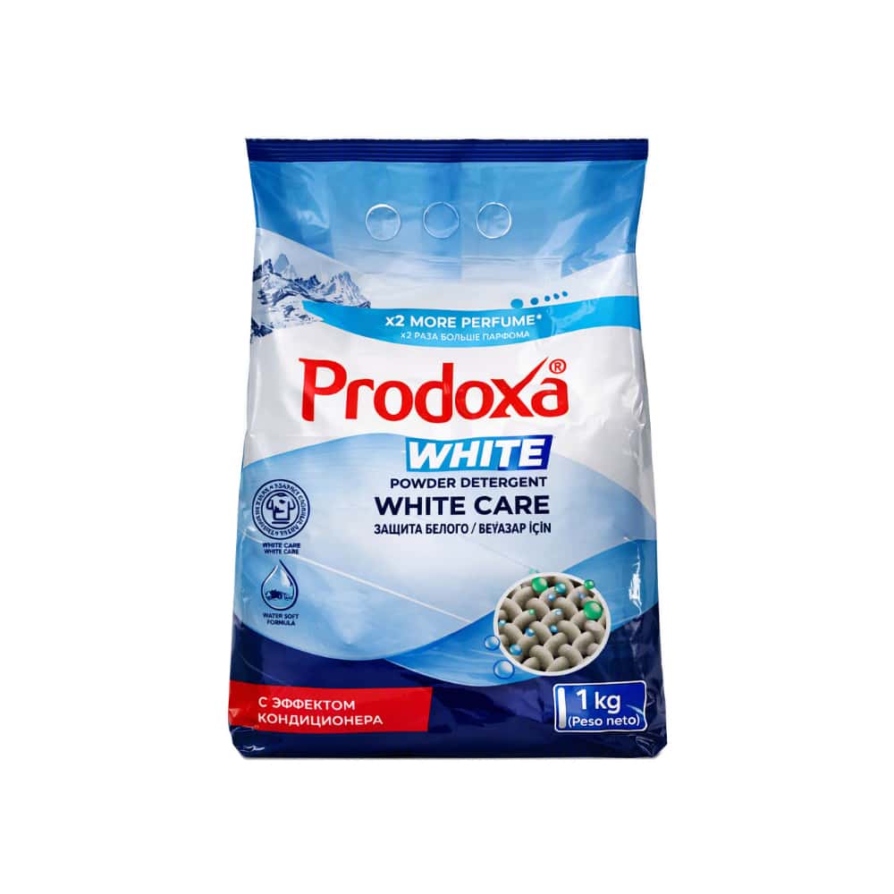 Detergente en polvo para ropa blanca Prodoxa White Care (1 kg / 2.2 lb) - Miniatura 1