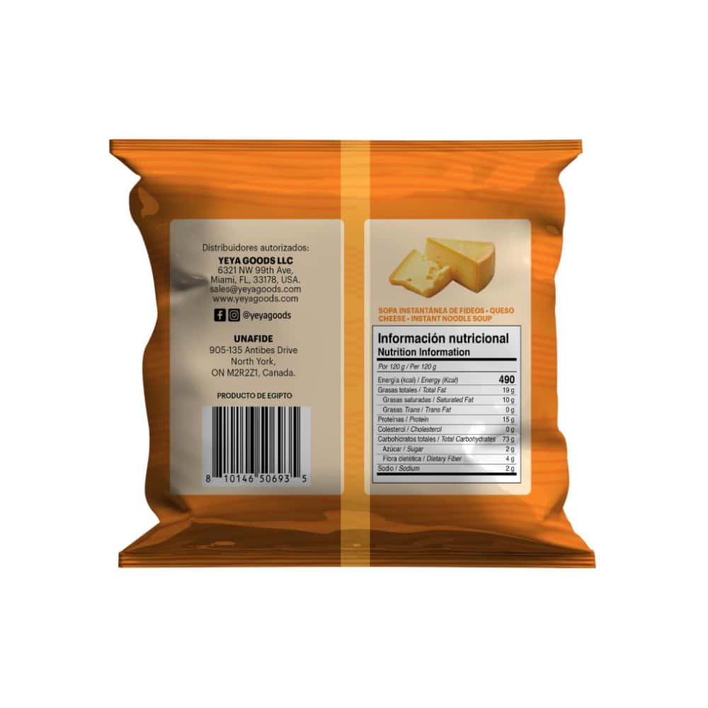 Sopa instantánea de fideos con sabor a queso YEYA (5 x 75 g / 2.6 oz) - Miniatura 2