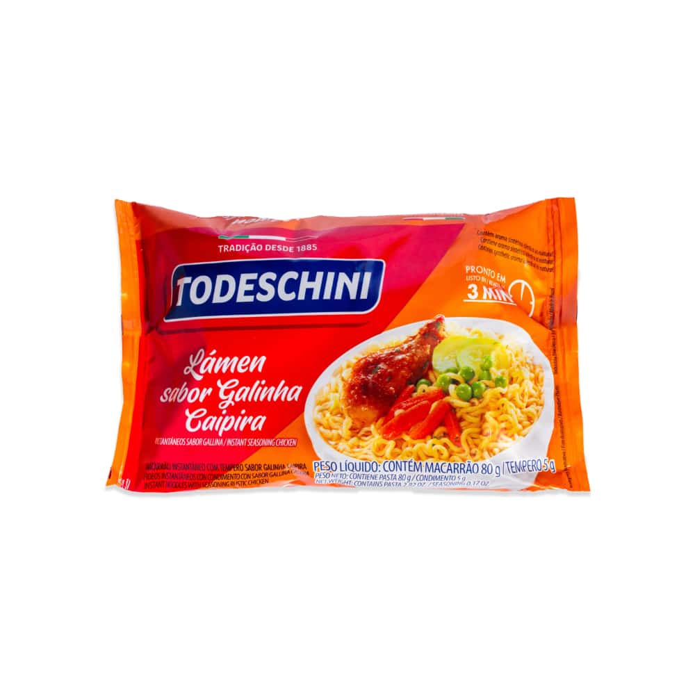 Fideos instantáneos sabor a pollo de corral Todeschini (85 g / 2.99 oz) - Miniatura 1